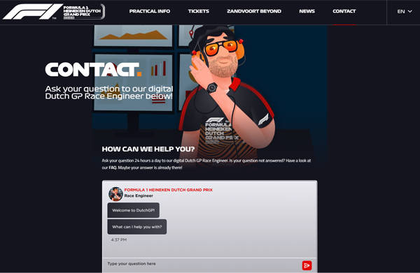 Formula 1 Dutch Grand Prix chatbot