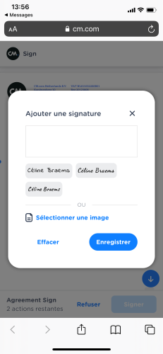 Signer par téléphone