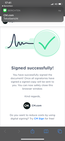 sign sms flow three