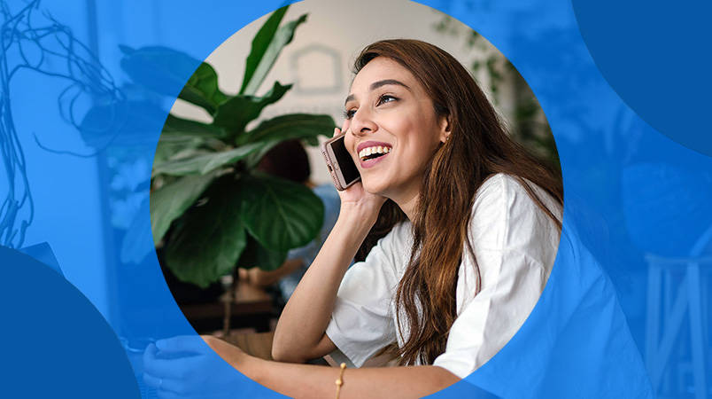 Telco infographic blog calling lady customer journey