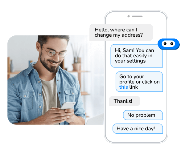 Engage peak moments chatting with a chatbot to get help faster