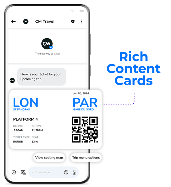 rich content cards rcs messaging