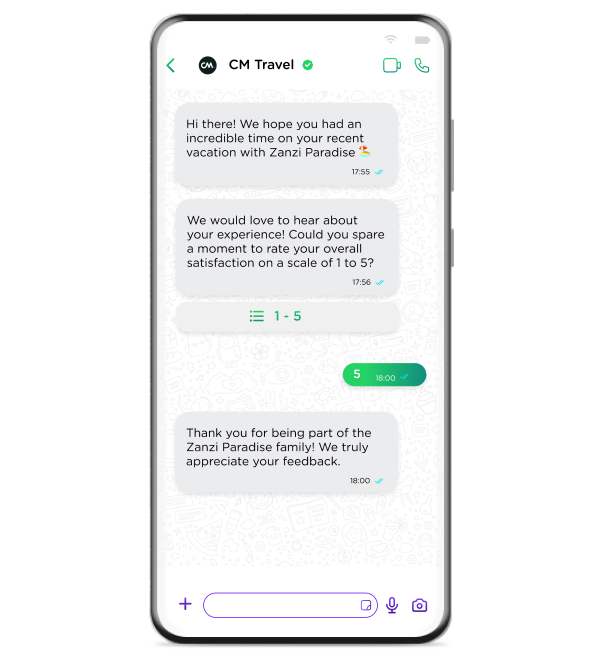 WhatsApp - Customer Feedback