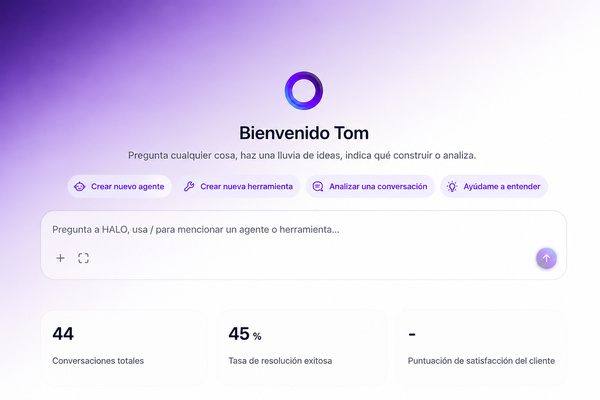 Ask HALO en HALO Studio para crear agentes, herramientas y analizar conversaciones