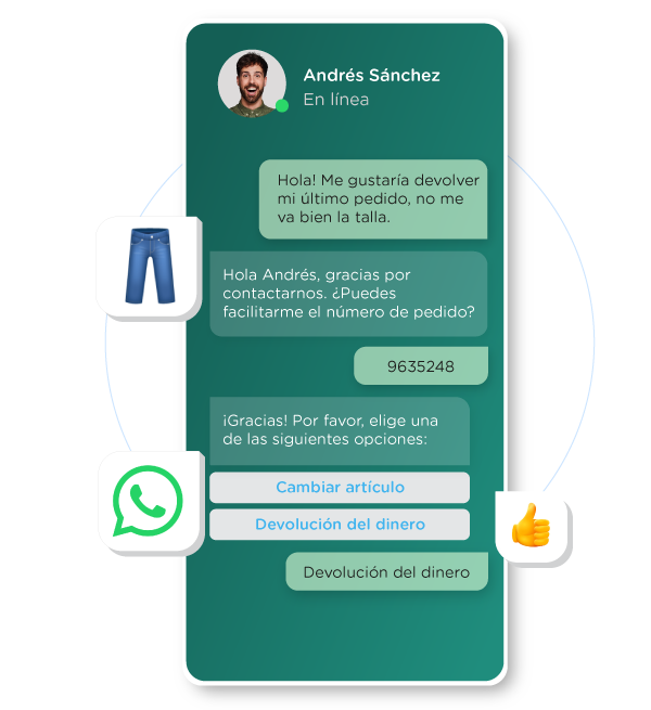 conversación de whatsapp business