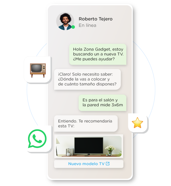 conversación de whatsapp business