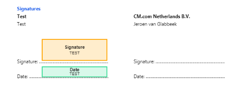 zones de signature