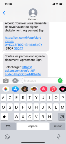 Sign par SMS