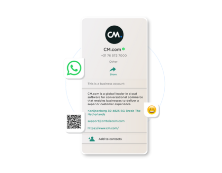 WhastApp Businessのアカウントサンプル