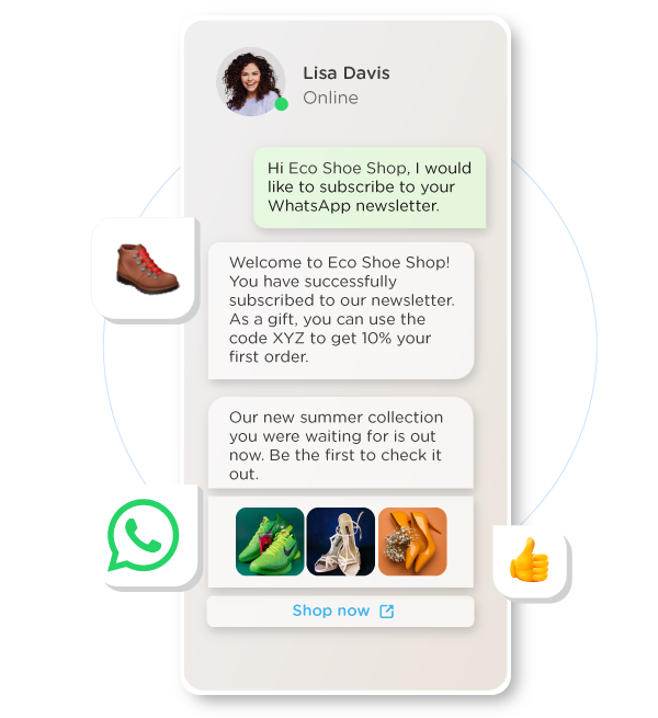 whatsapp busines marketing newsletters
